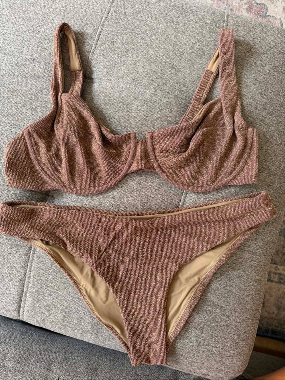 Vetchy Shimmery Rose Gold Bikini